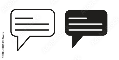 Messaging icons symbol. Simple, flat design for web or mobile app