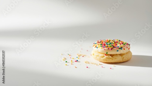 sugar cookie topped with cr...