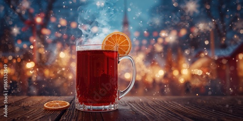 Warm red wine with spices i...
