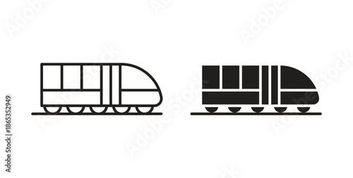 Monorail icons symbol. Simple, flat design for web or mobile app