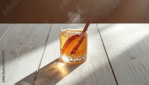 A glass of hard apple cider...