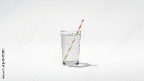 Clear water in a glass high...