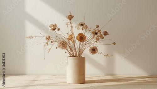 Minimalist dried flower dis...