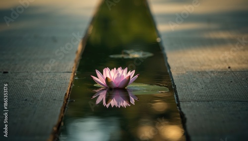 Water lily in a tranquil po...