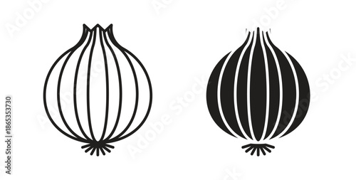 Onion icons symbol. Simple, flat design for web or mobile app