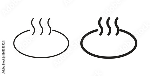 Onsen icons symbol. Simple, flat design for web or mobile app