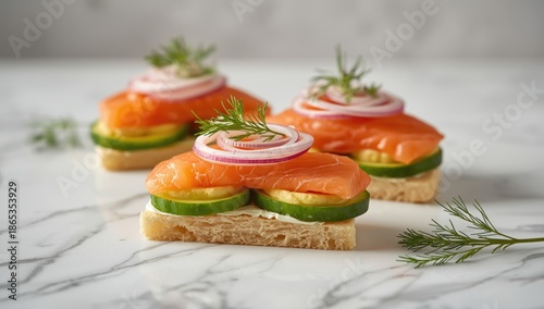 Close-up of sandwiches feat...