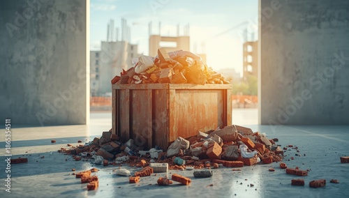Solid waste container conta...