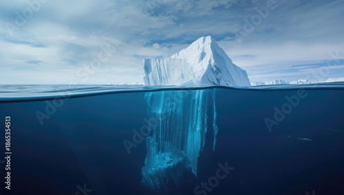 Greenland iceberg showing a...