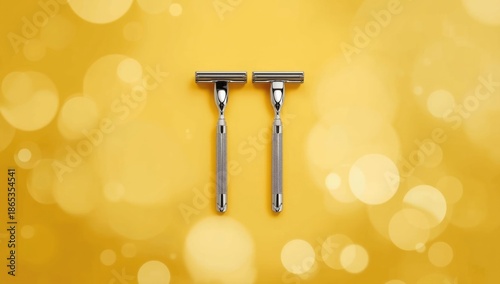 Pair of unisex razors on a ...