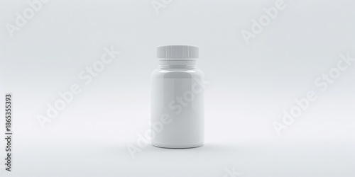 Blank pill bottle seen from...