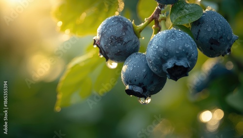 Detailed view of blueberrie...