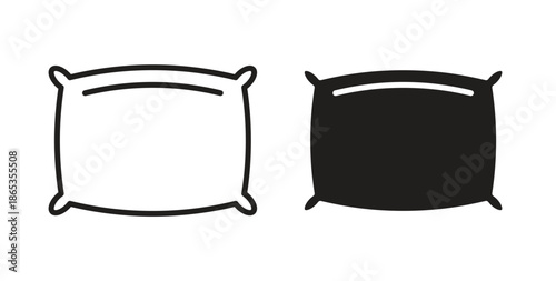 Pillow icons symbol. Simple, flat design for web or mobile app
