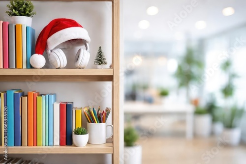 Open shelving with a variet...