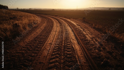 Impression of tractor tire ...