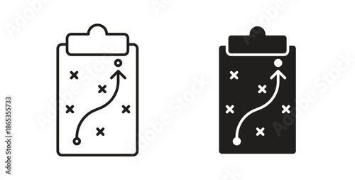 Planning icons symbol. Simple, flat design for web or mobile app