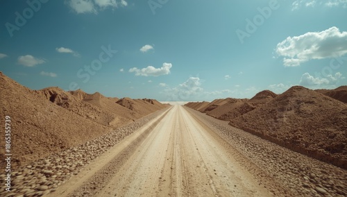 Ground surface with sky bac...