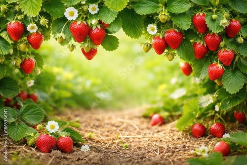 Organic strawberry bush flo...