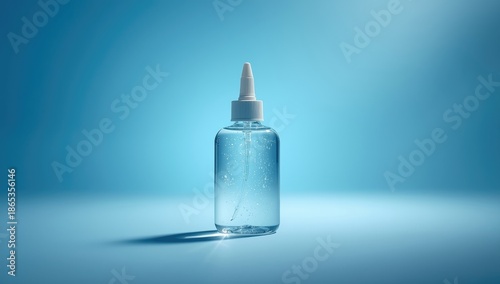 Closeup of a glue bottle on...