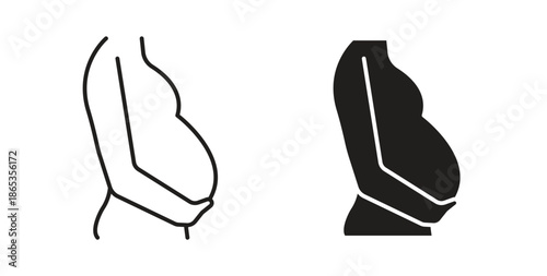 Pregnancy icons symbol. Simple, flat design for web or mobile app