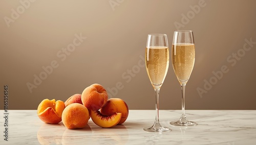 Two wineglasses and a pile ...