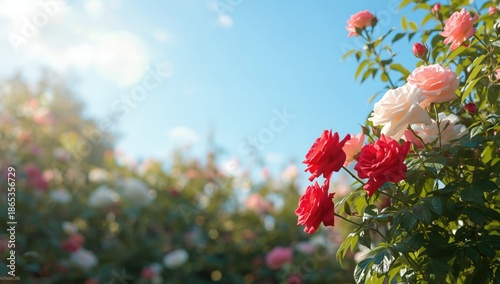 Colorful blossoms and lush ...