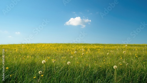 Blue sky with white cloud a...