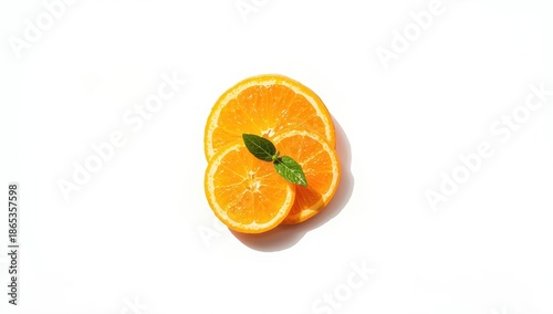 Orange segments isolated on...