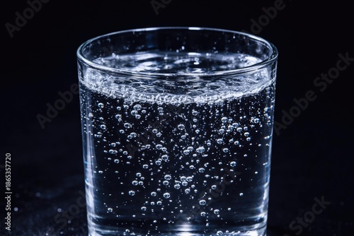 Clear water in a glass show...