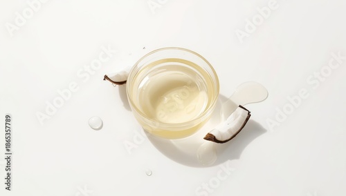 Glass bowl containing cold-...