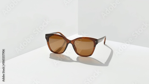 Fashionable brown sunglasse...