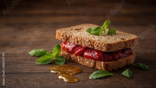Bread sandwich filled with ...