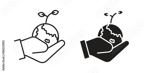 Save environment icons symbol. Simple, flat design for web or mobile app