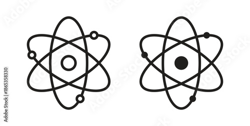 Science icons symbol. Simple, flat design for web or mobile app