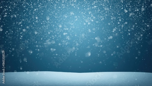Snowflakes descending on a ...