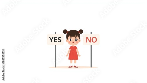 Young girl in a questioning...