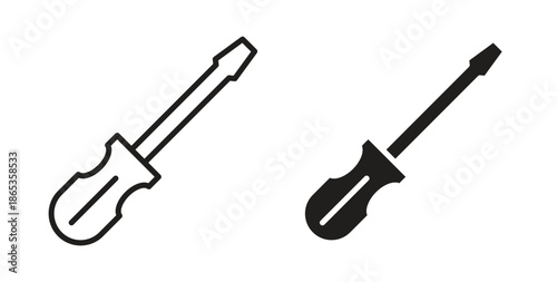 Screwdriver icons symbol. Simple, flat design for web or mobile app