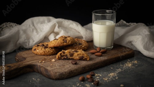 Oat cookies featuring choco...