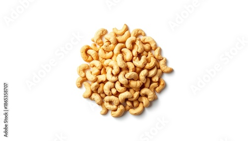 Cashew nuts arranged in a p...