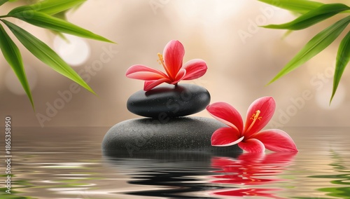 Relaxing spa scene with a s...