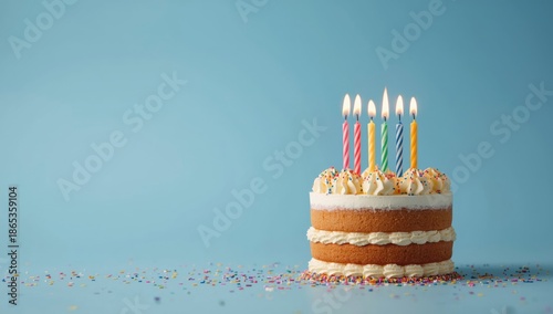 Vibrant birthday cake toppe...