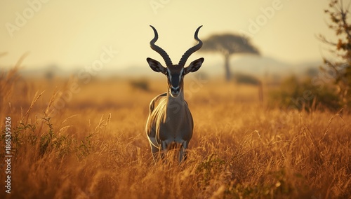Waterbuck, an African speci...