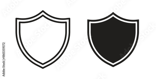 Shield icons symbol. Simple, flat design for web or mobile app