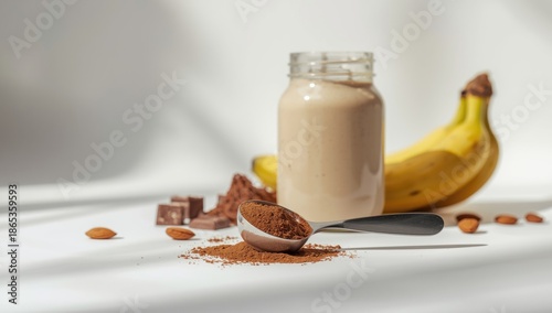 Measuring spoon with chocol...