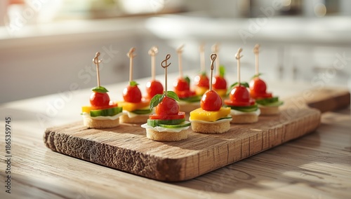 Assorted canape bites with ...
