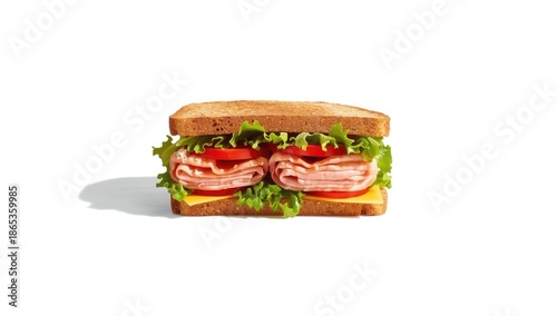 Ham cheese and vegetables s...