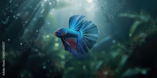 Female betta fish exhibitin...