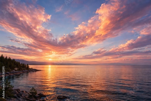 Pastel sunset clouds spanni...