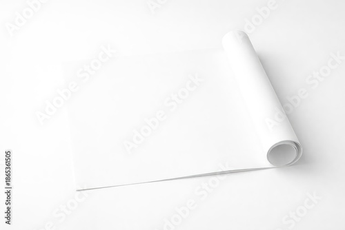 Minimalistic rolled white p...