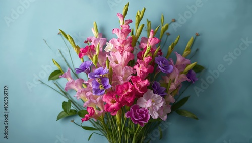 Colorful spring blossoms di...